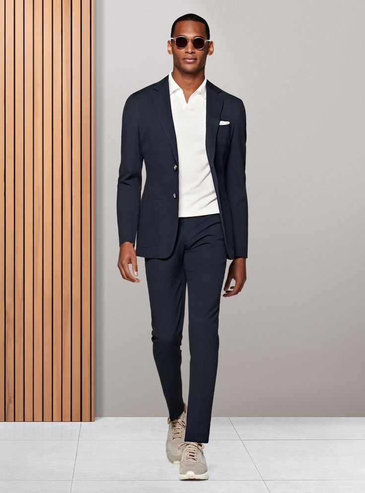 polo t-shirt with blazer